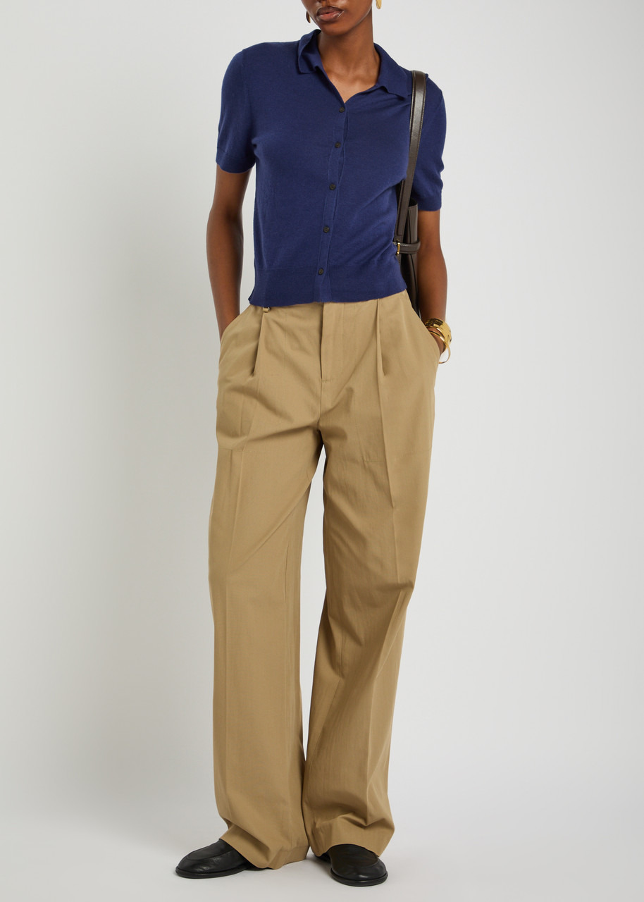 Vince Collared Wool and Cashmere-blend top - 4