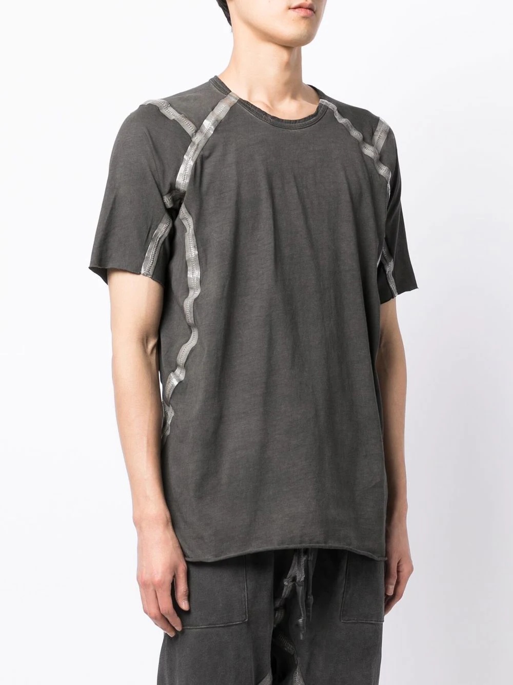 tape-embellished short-sleeve T-shirt - 3