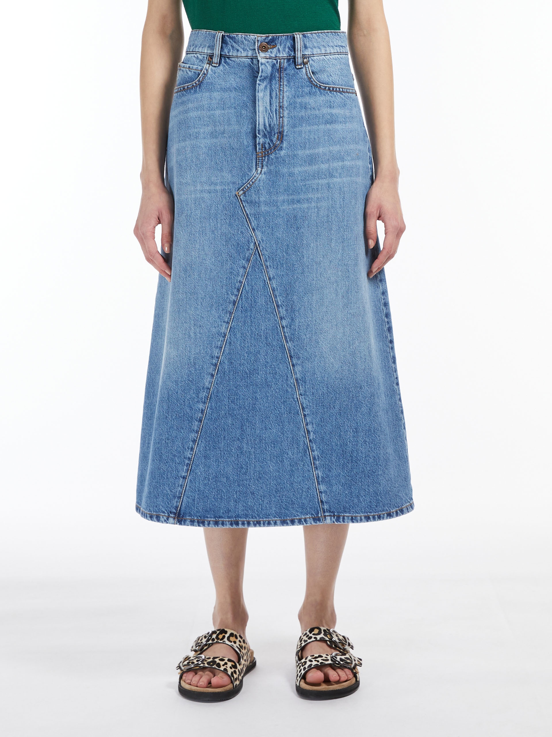 FIORDI Cotton denim skirt - 3