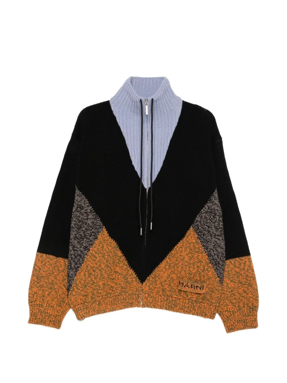 colour-block intarsia-knit sweater - 1