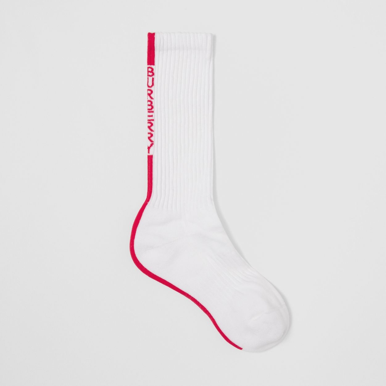 Logo Stripe Intarsia Stretch Cotton Socks - 1