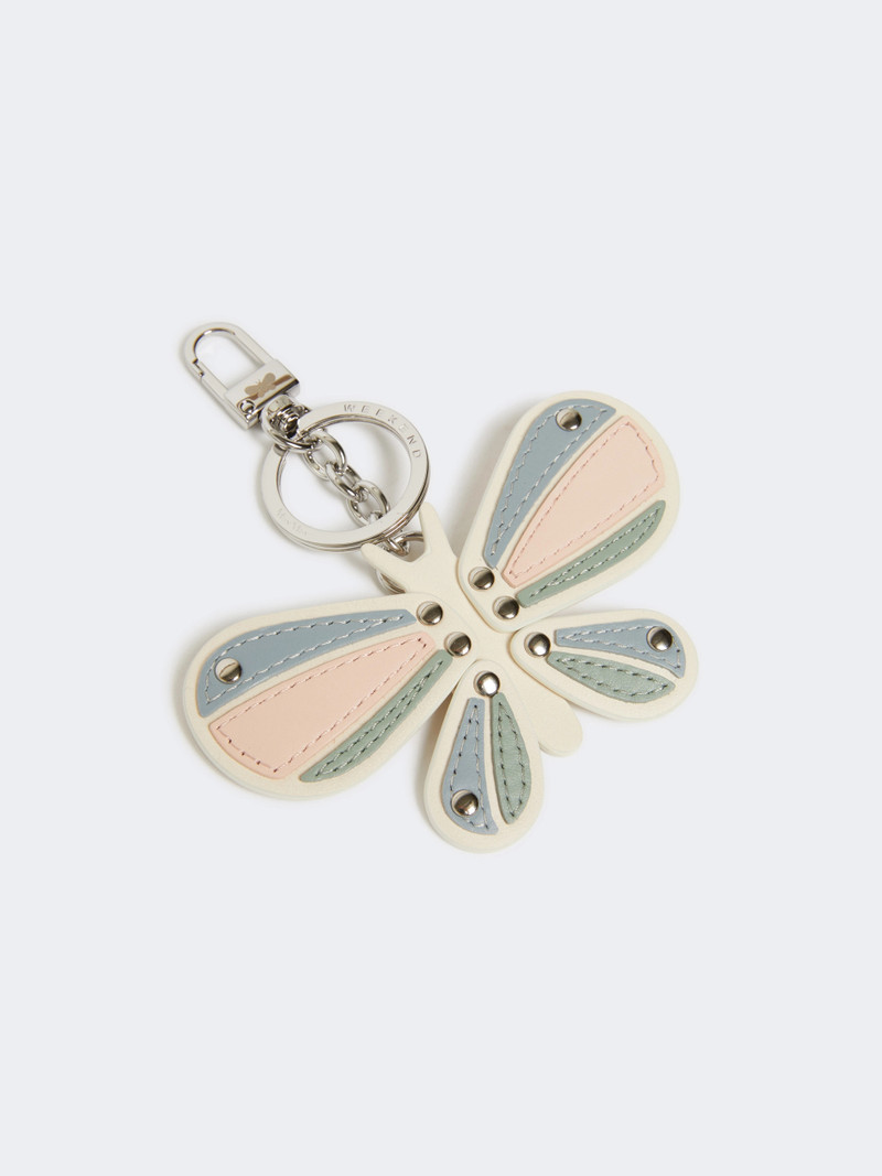 WEEKEND Max Mara Leather keyring - IVORY outlook