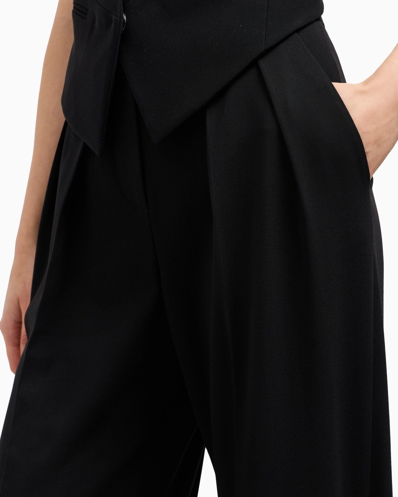 TWO-PLEAT BARATHEA-WOOL TROUSERS - 5