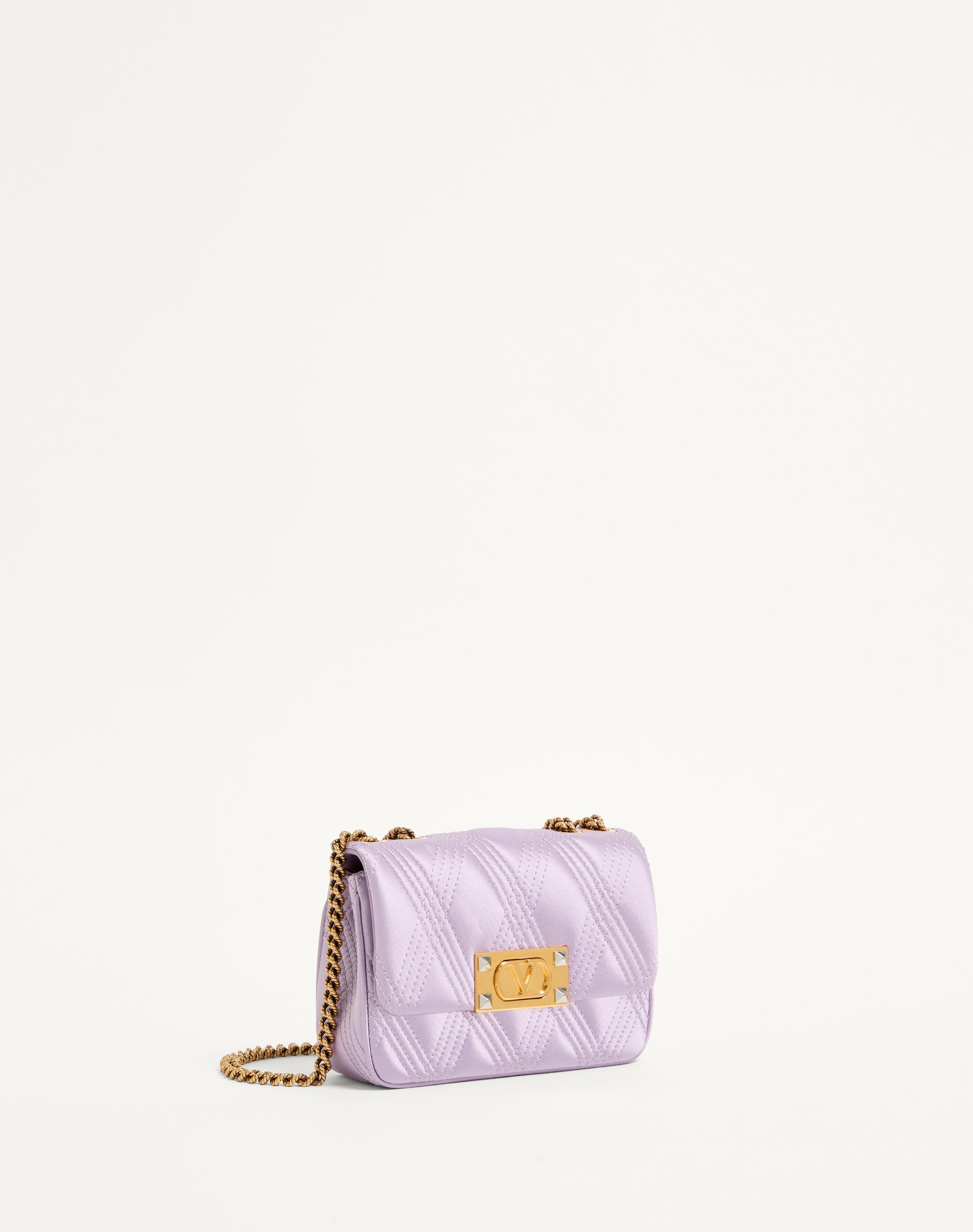 VALENTINO GARAVANI QUILTIE 67 SMALL SATIN SHOULDER BAG - 2