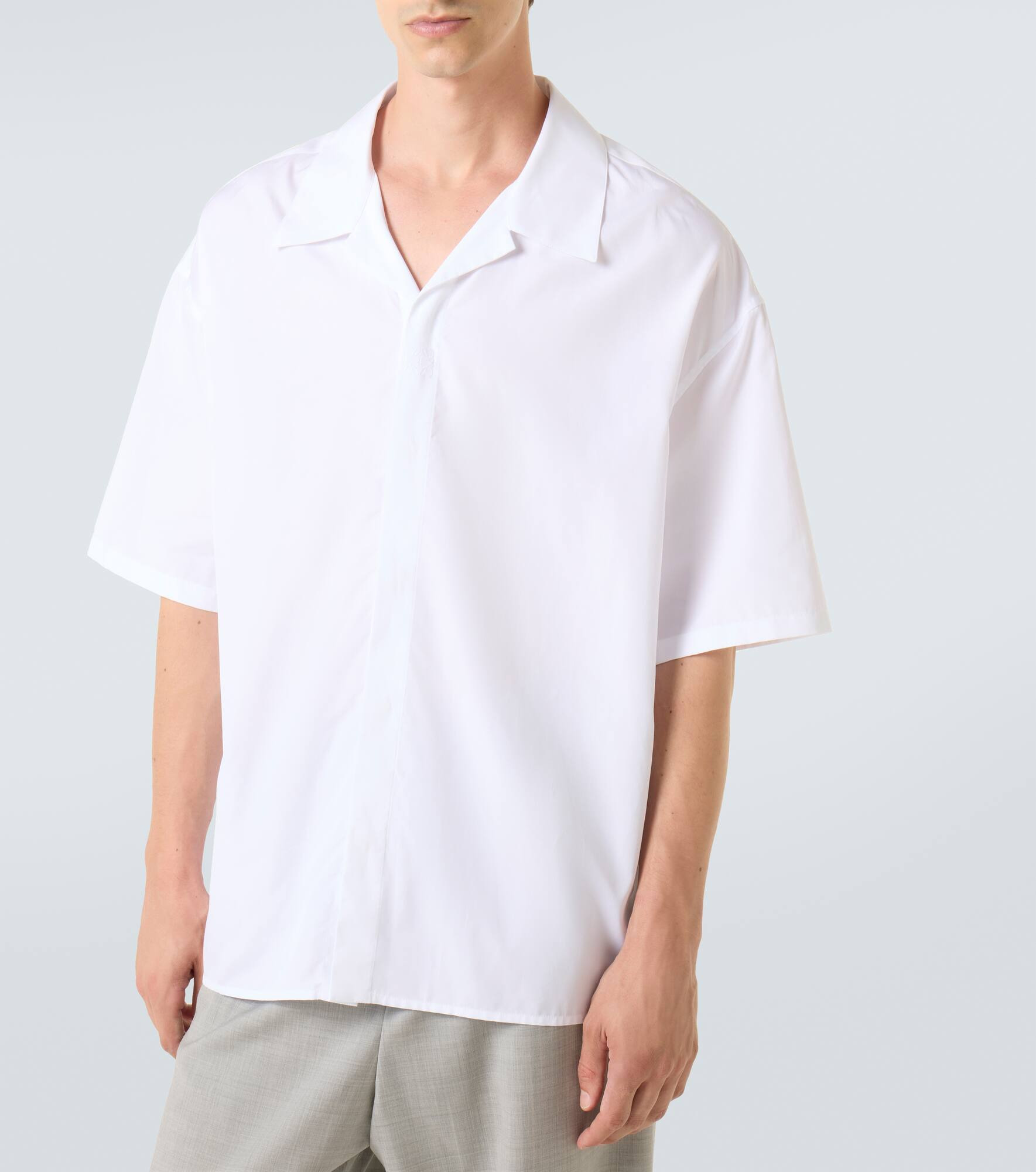 Cotton poplin bowling shirt - 3