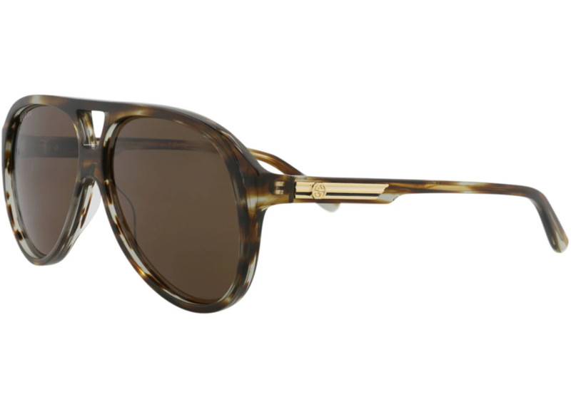 GUCCI Gucci Aviator-Frame Recycled Acetate Sunglasses Havana Havana Brown (GG1286S-30013856-003) outlook