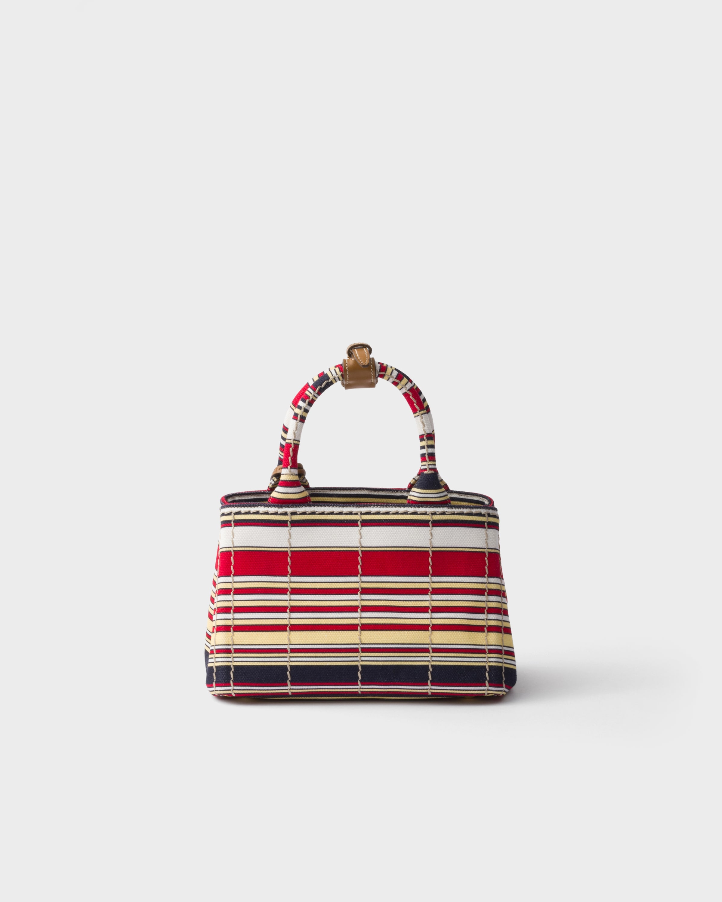 Prada Jardinière striped cotton canvas mini-bag - 4