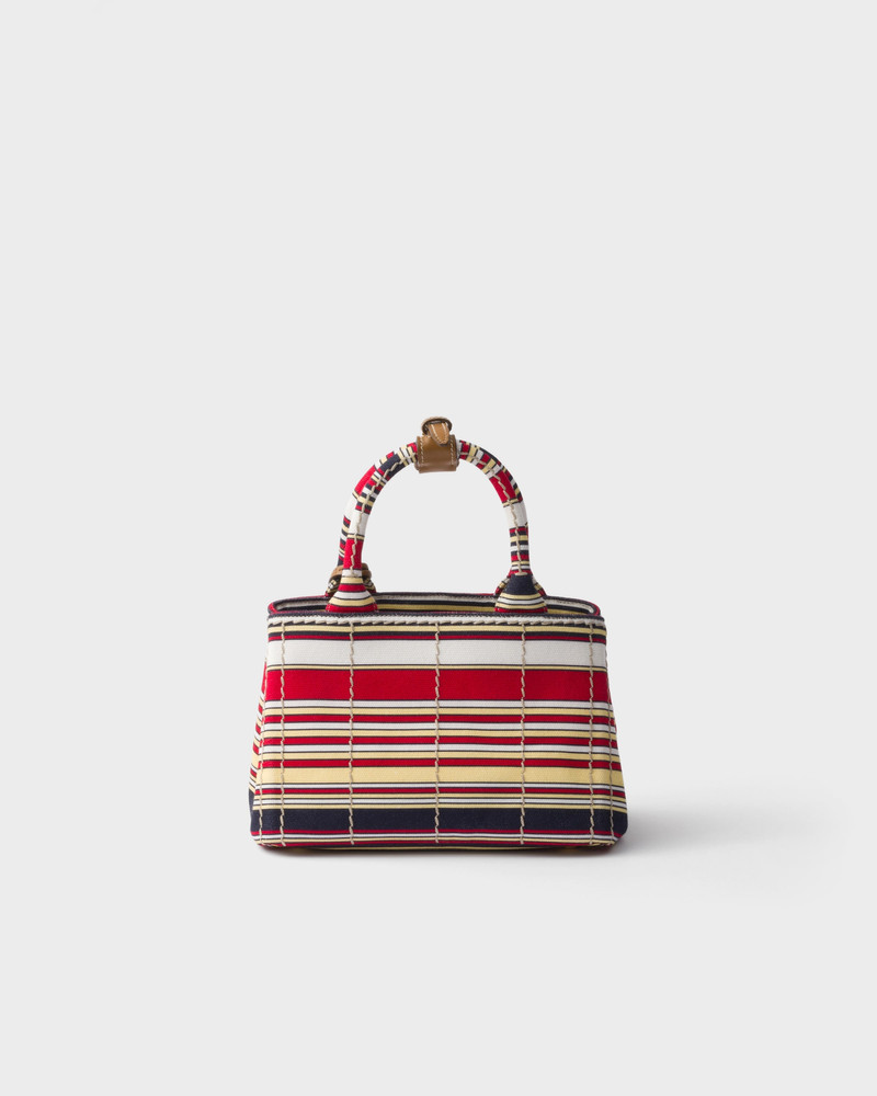 Prada Jardinière striped cotton canvas mini-bag 4