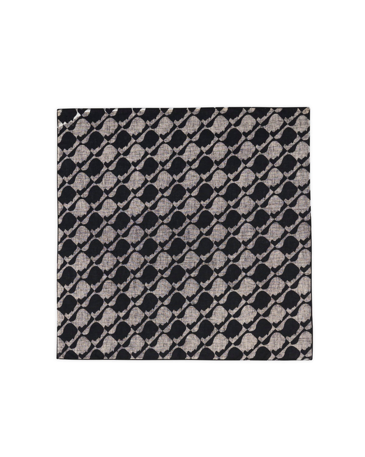 Checkered Logohead Bandana - Black - 3