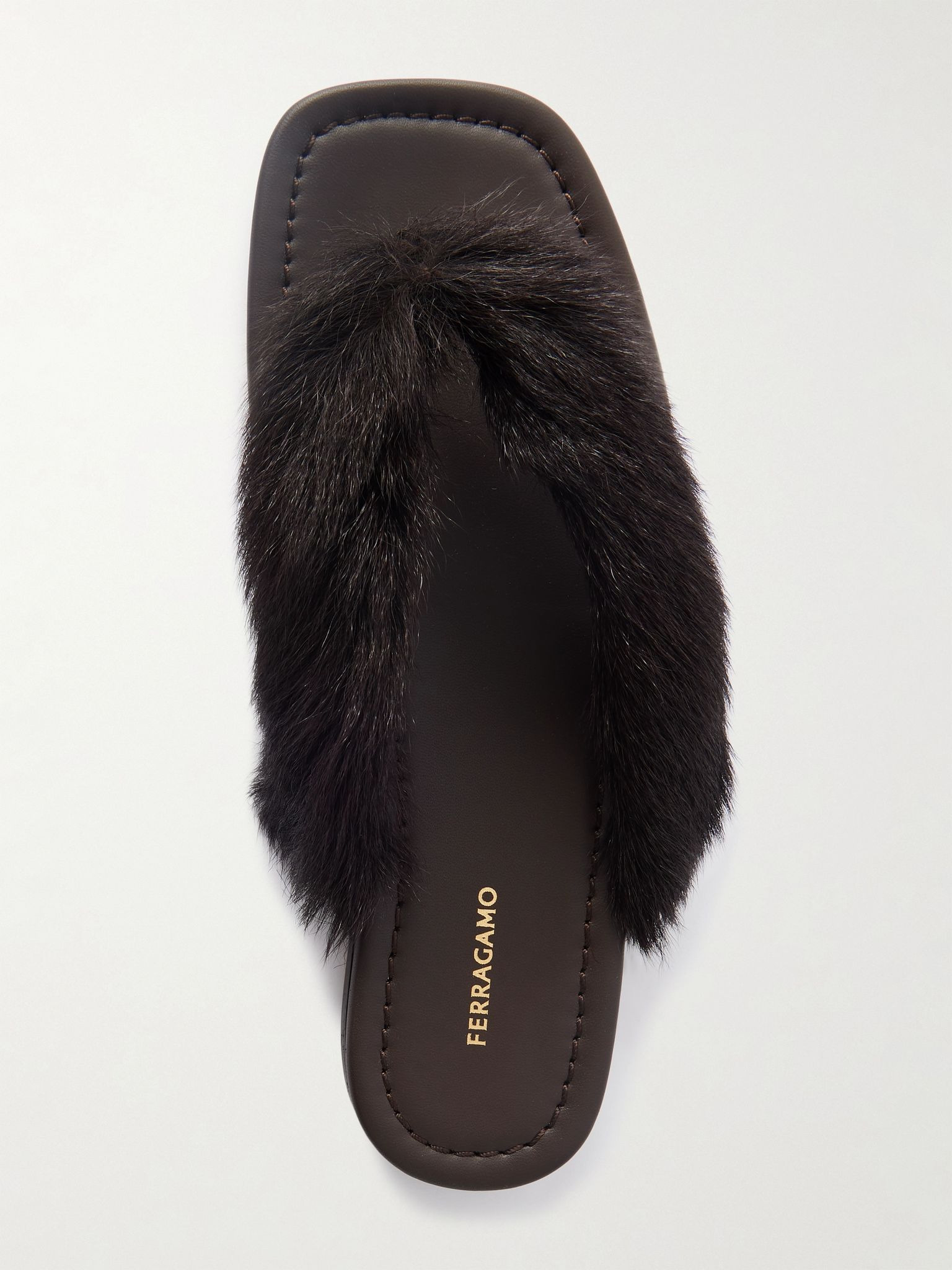 Loly shearling sandals Brown - 5