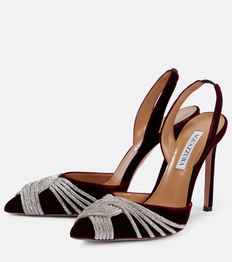 Gatsby 105 embellished velvet slingback pumps 5