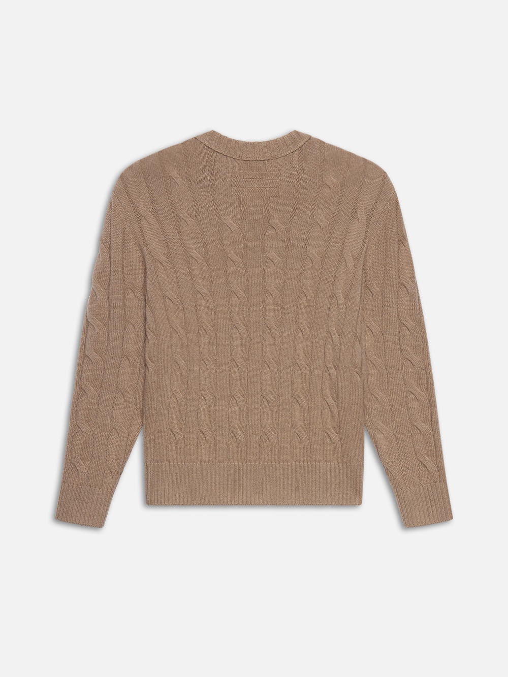 Cashmere Cable Crewneck in Light Brown - 4