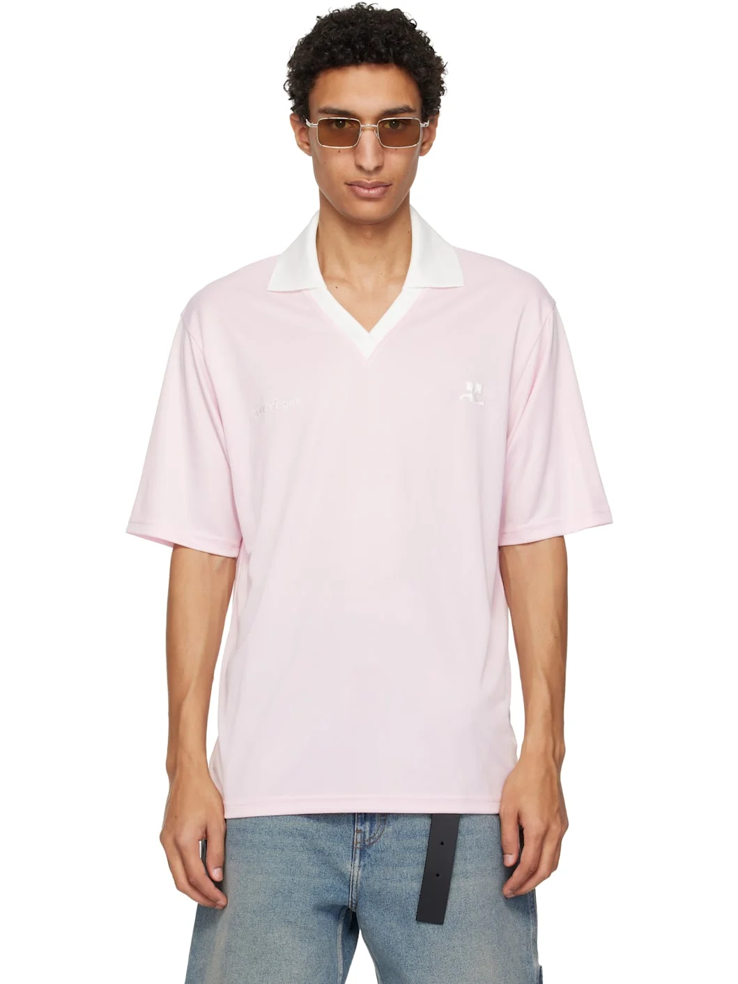 Pink Oversized Sports Polo - 1