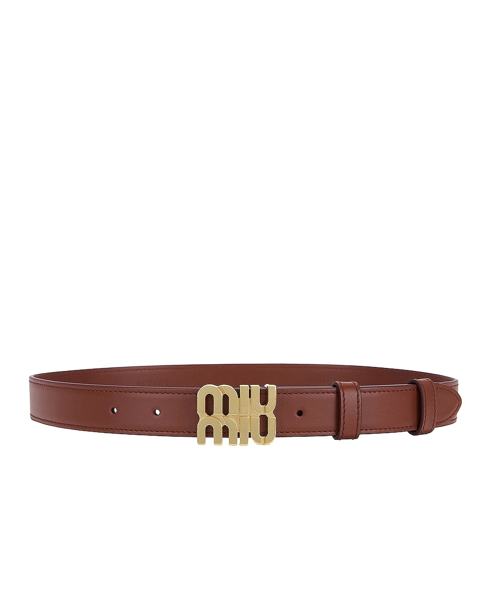 小物 miumiu leather belt navy gold Miu Miu Leather Belt | Harrods UK