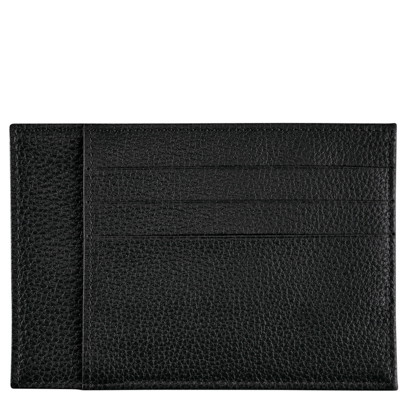 Longchamp Le Foulonné Card holder Black - Leather outlook
