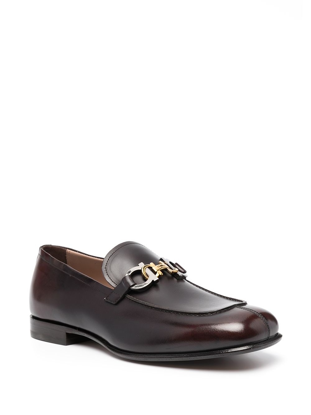 Gancini square-toe loafers - 2