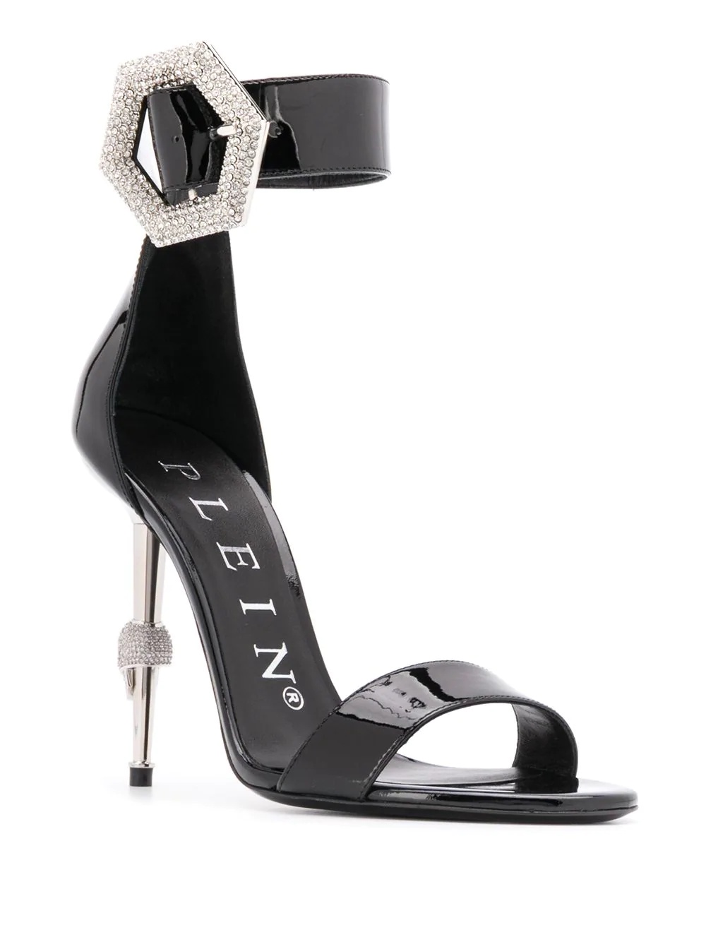 crystal heel sandals - 2