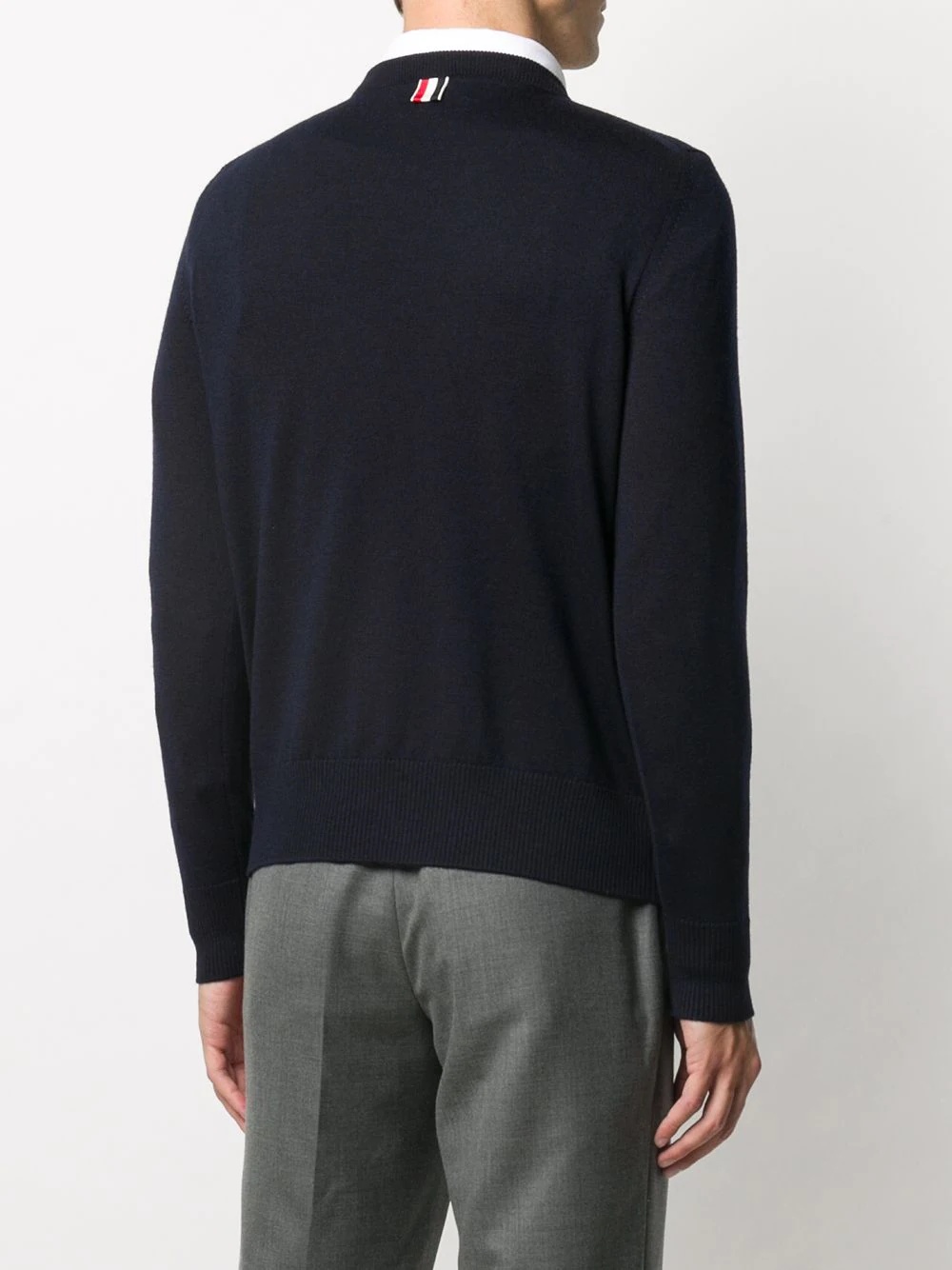 4-Bar stripe crew-neck jumper - 4