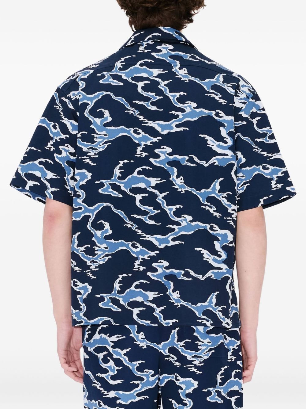 wave-print short-sleeve shirt - 4