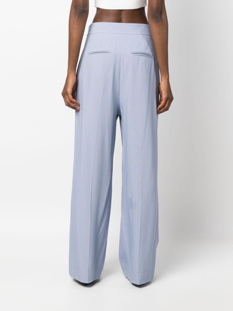 high-waisted wide-leg trousers - 4