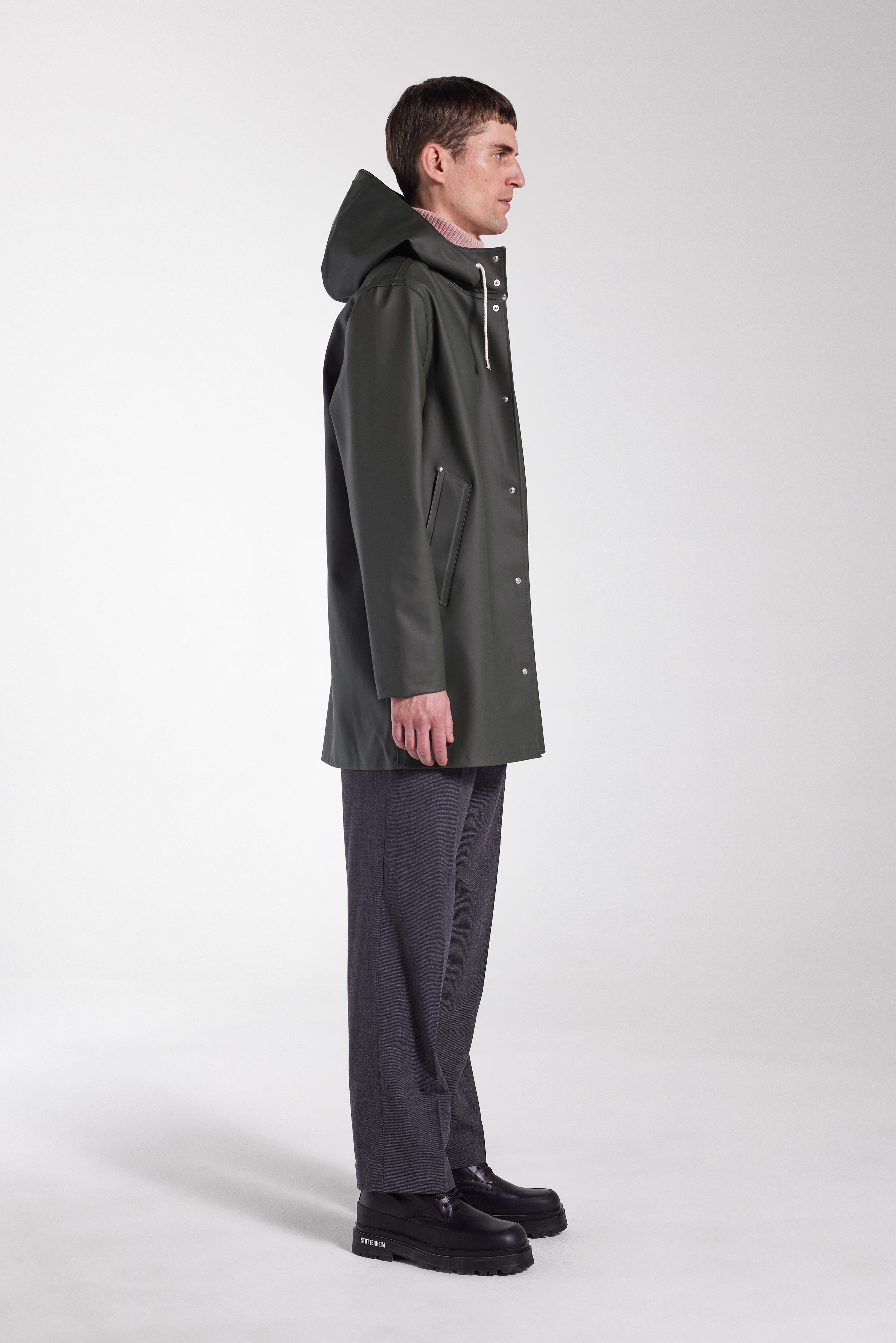 Stutterheim Stockholm Lightweight Raincoat in Green at Nordstrom - 3