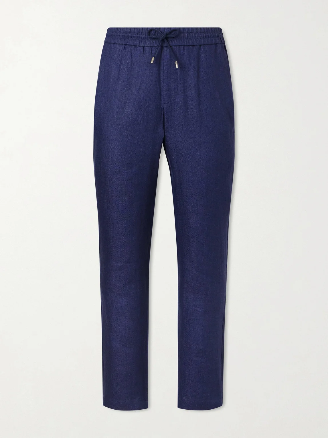 Summer Mindset Straight-Leg Linen and Cotton-Blend Drawstring Trousers - 1