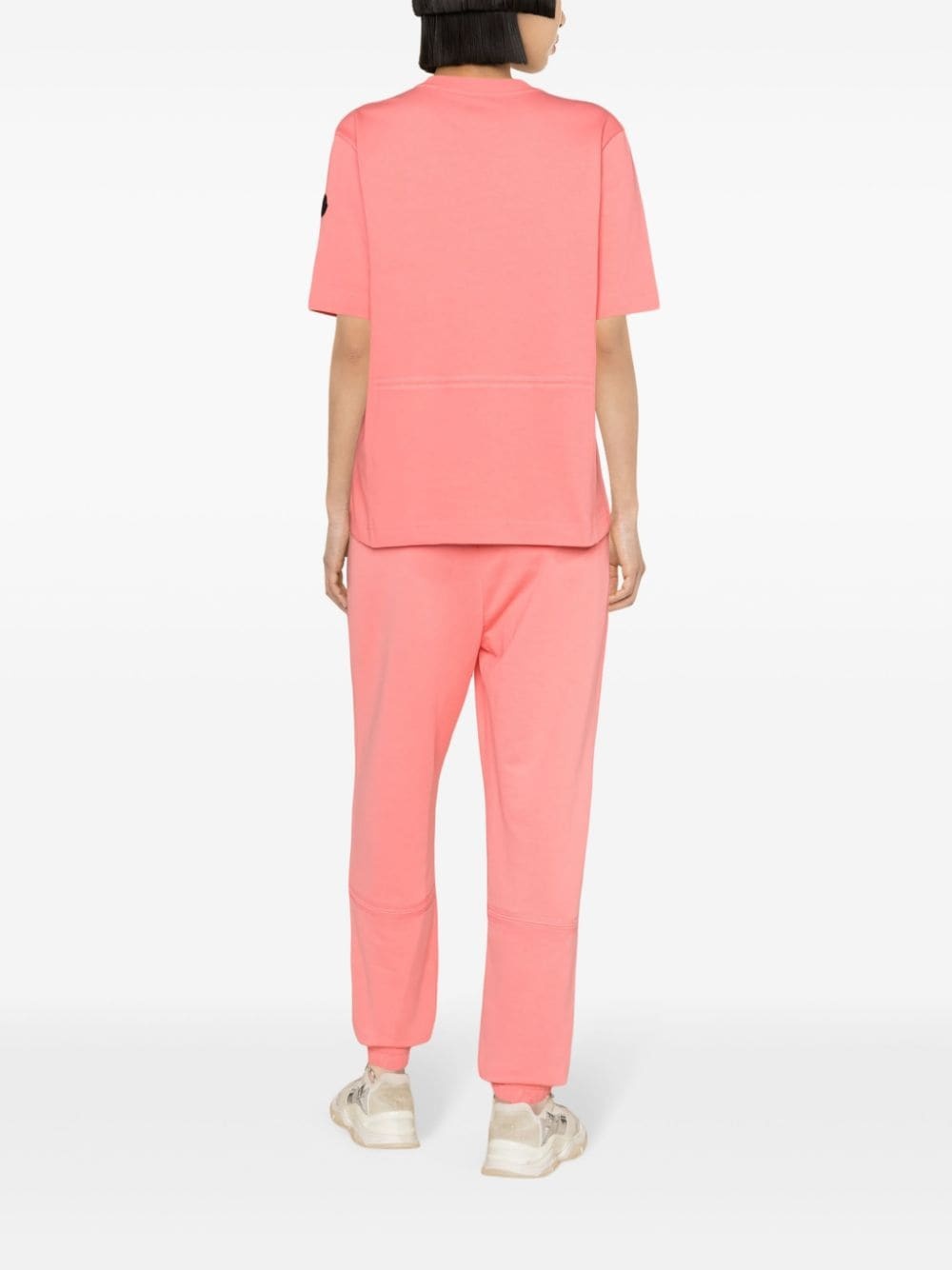 high-waisted logo-embossed track pants - 4