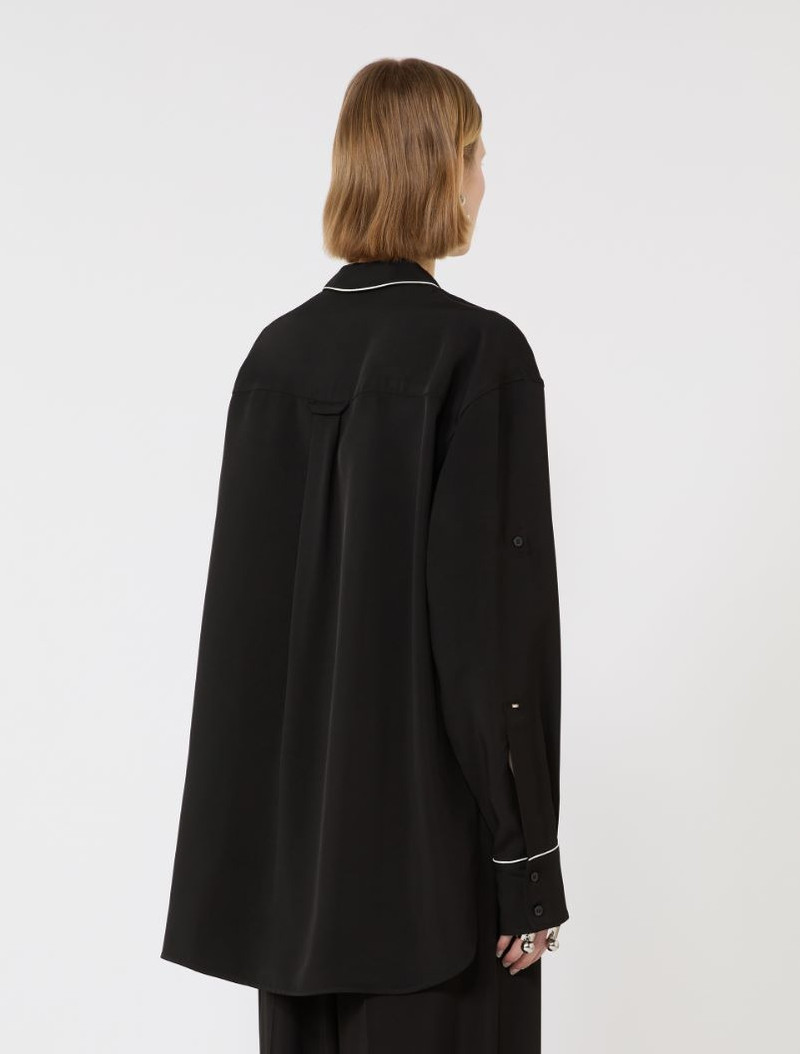 Satin overshirt - black 4