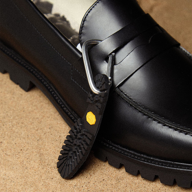 DUKE + DEXTER Vibram Black Carrarmato Lug Loafer - Men's outlook