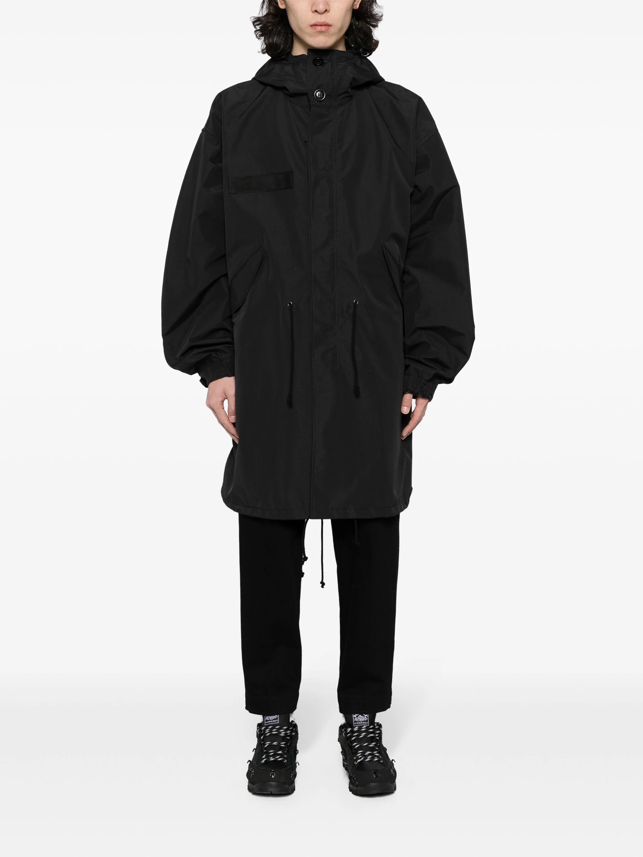 DROP-SHOULDER HOODED PARKA COAT - 2