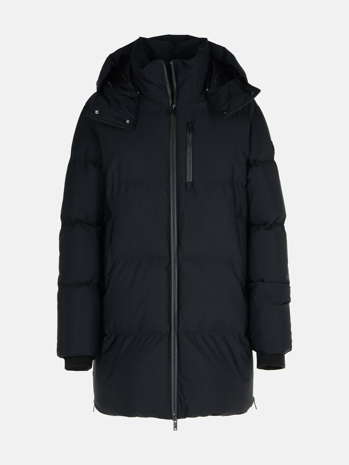 'CHELIA 3Q' BLACK NYLON BLEND PARKA - 1