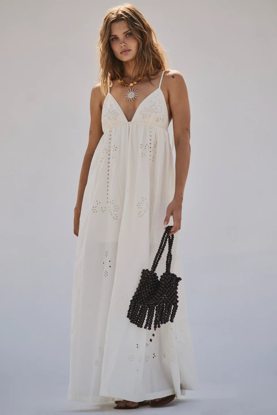 Sorrento Stroll Cutwork Maxi Dress - 1