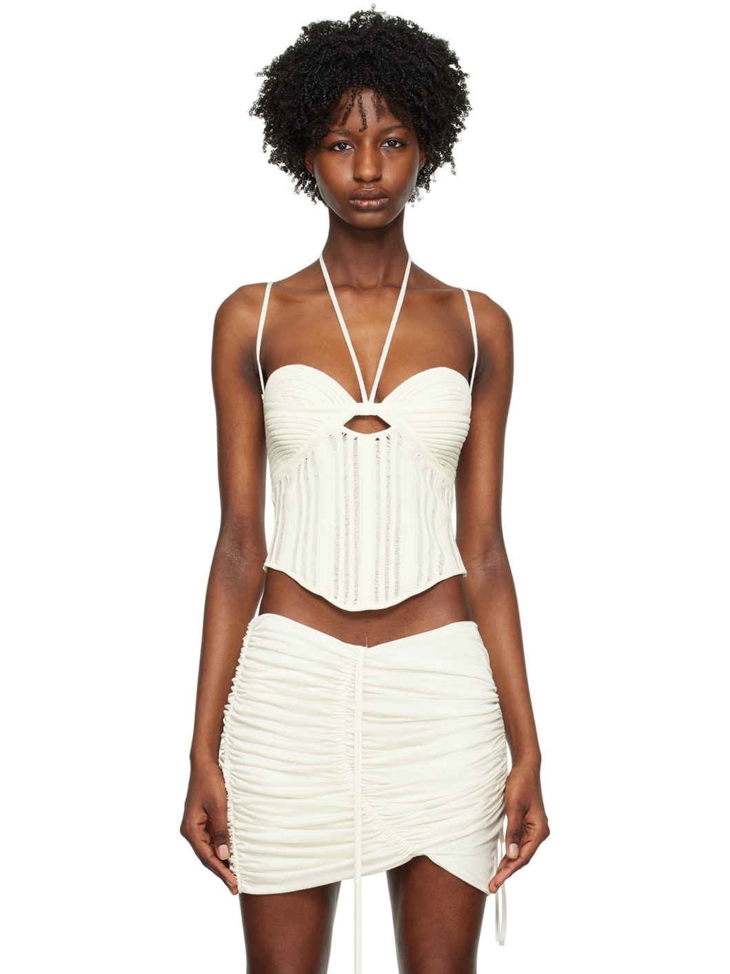 Off-White Cutout Tank Top - 1