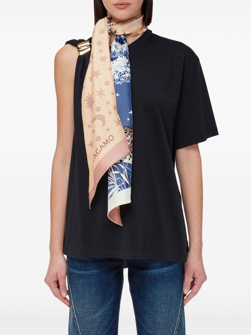 Day & Night print scarf - 3