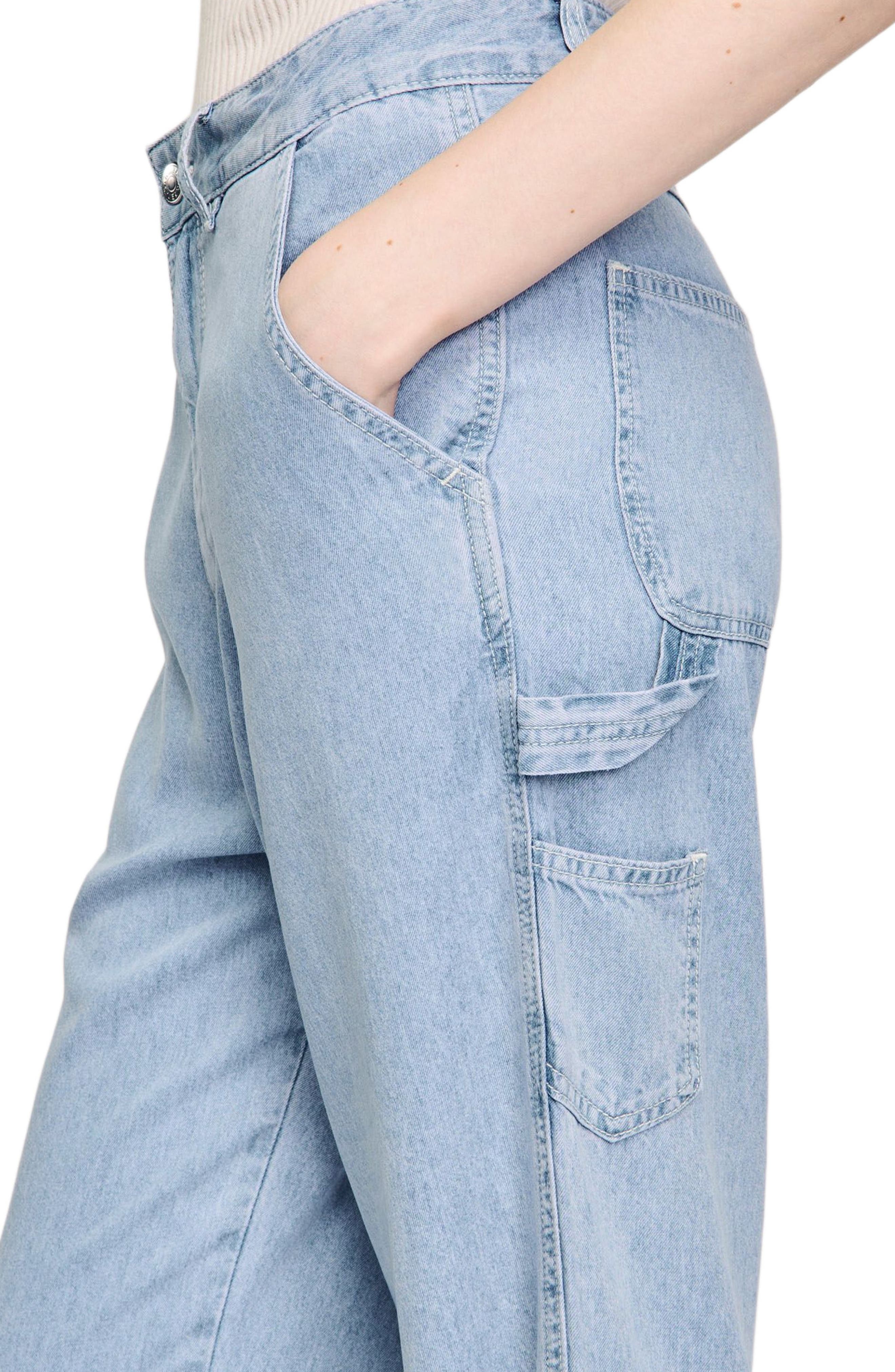 SANDRO Wide-leg jeans in Blue Jean at Nordstrom - 4