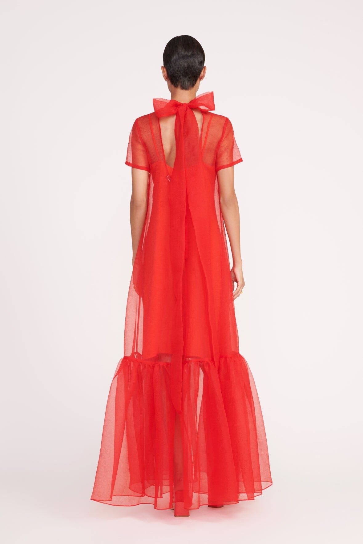 STAUD CALLUNA DRESS RED ROSE - 5