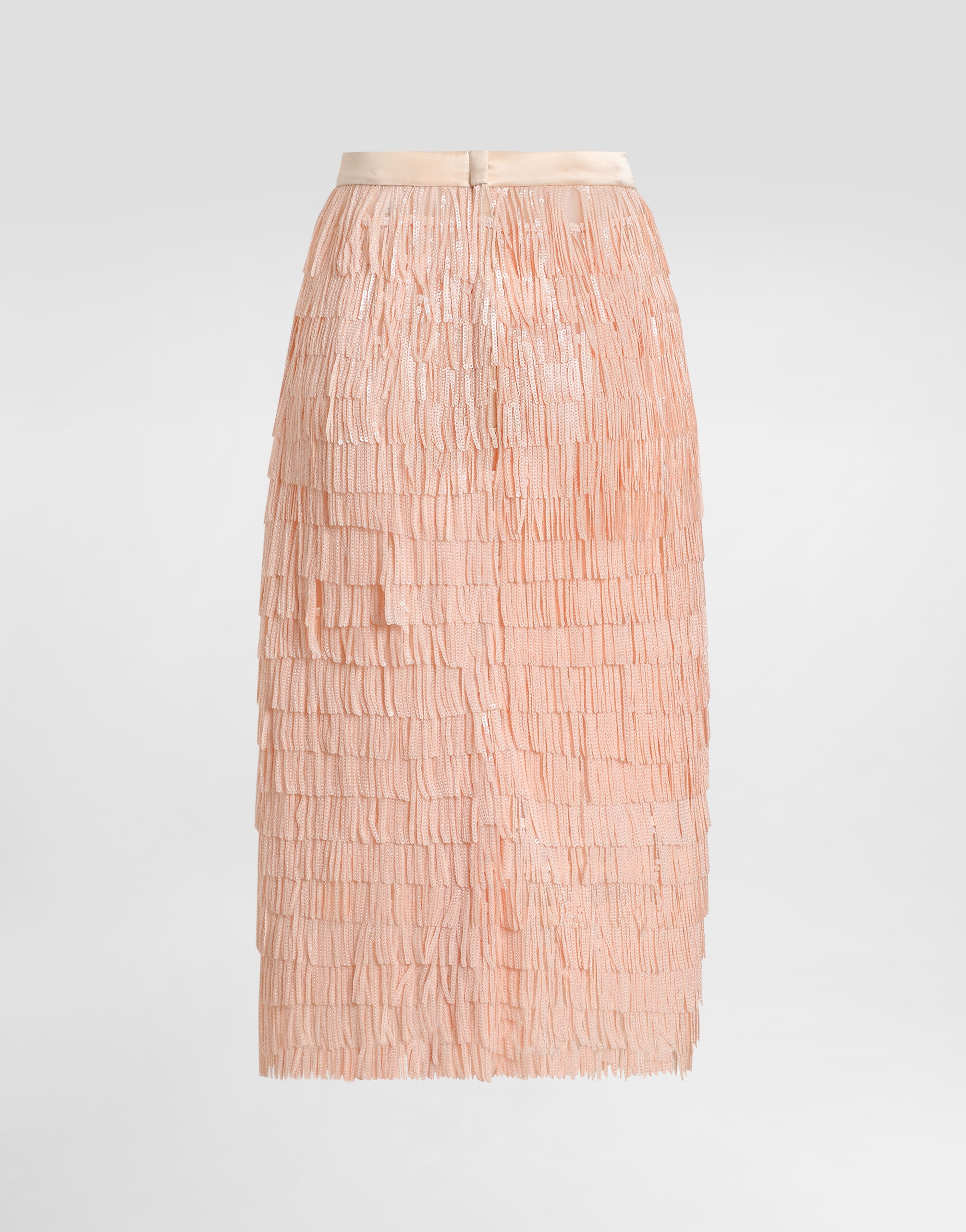 Sequined midi skirt with fringed embellishment - 2