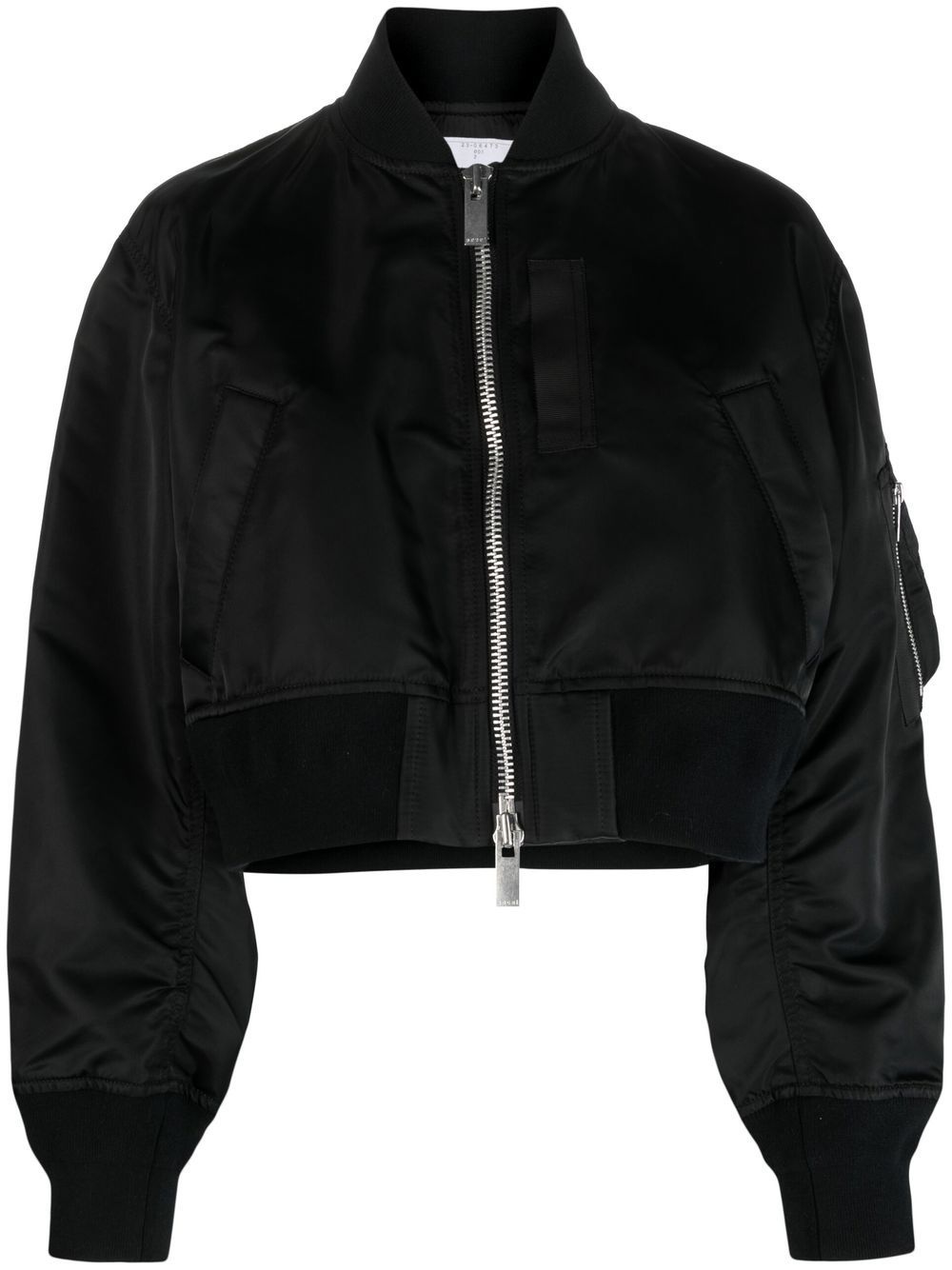 cropped bomber jacket - 1