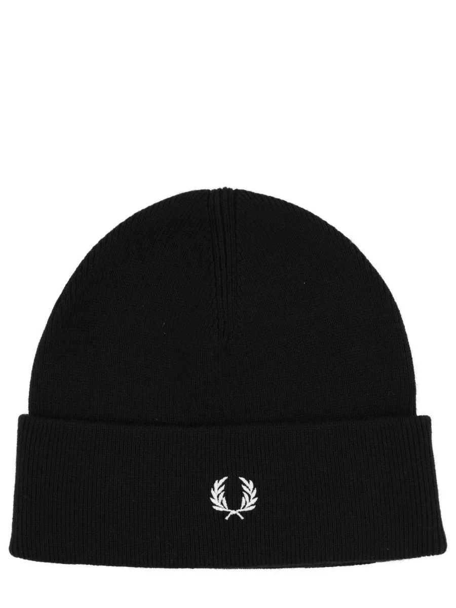 WOOL AND COTTON BLEND CAP WITH LOGO - 1