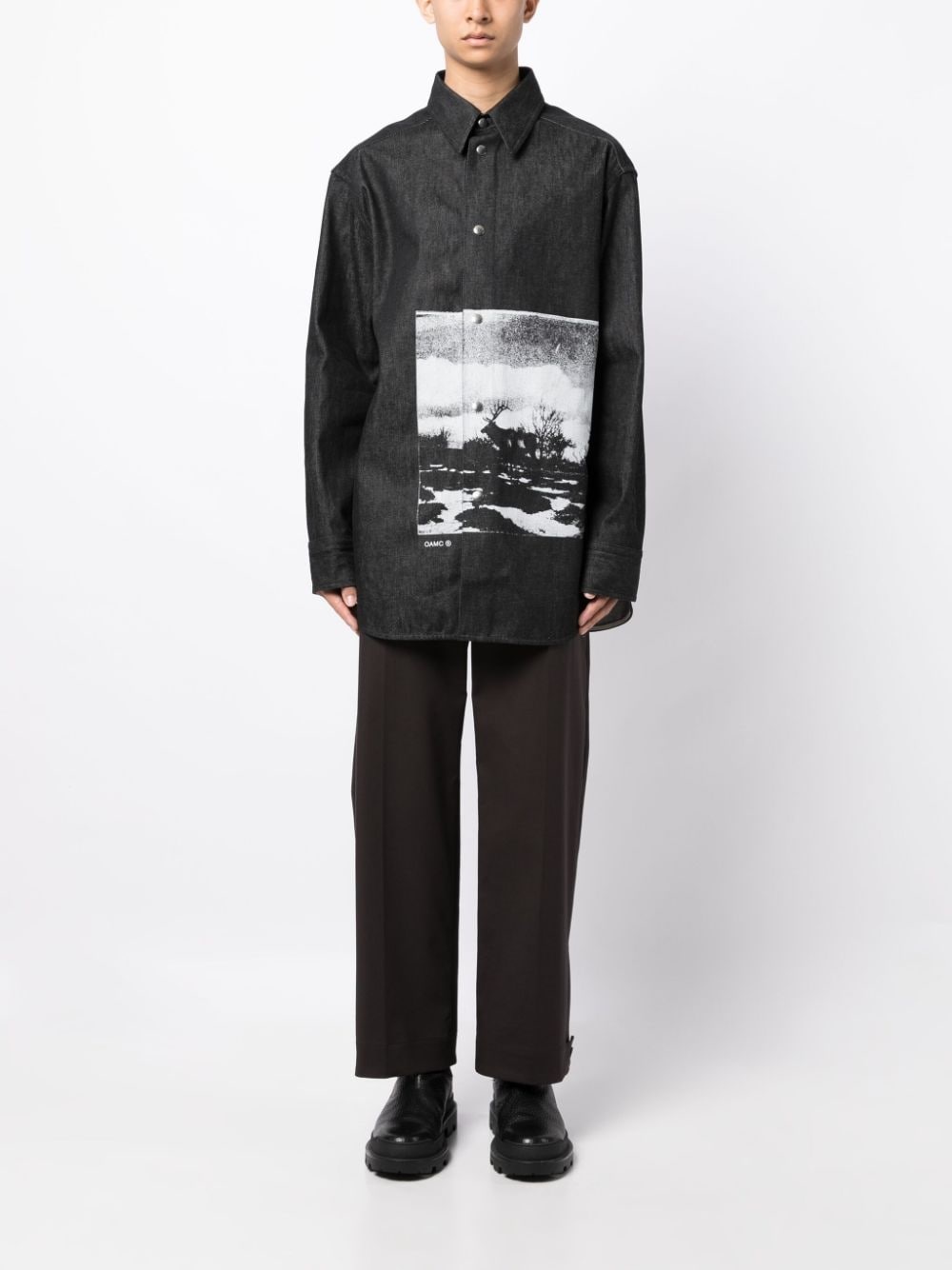 graphic-print cotton shirt - 2