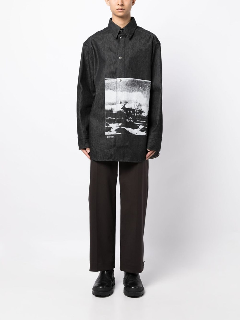 OAMC graphic-print cotton shirt outlook