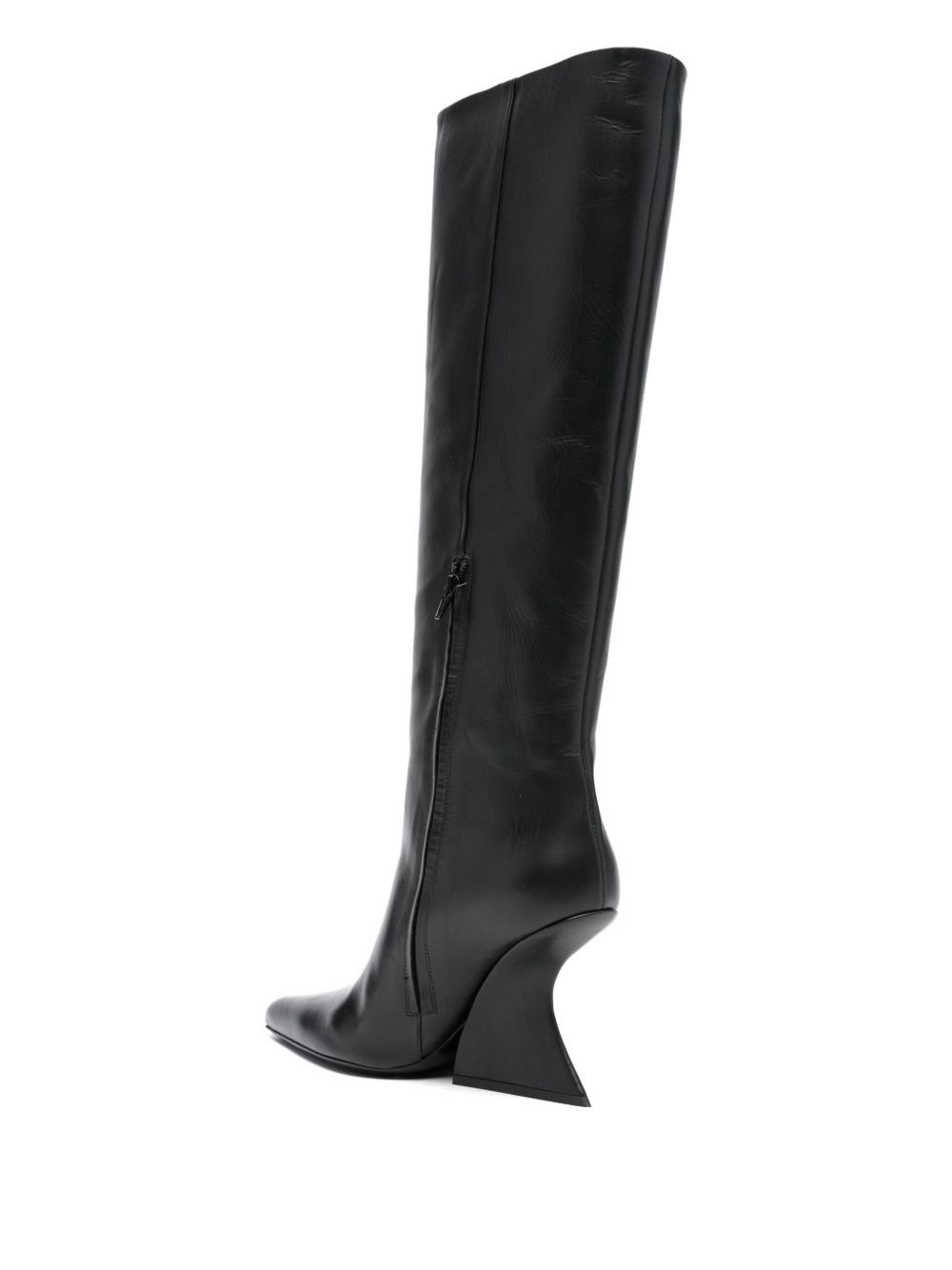 70mm pointed-toe sculpted-heel boots - 3