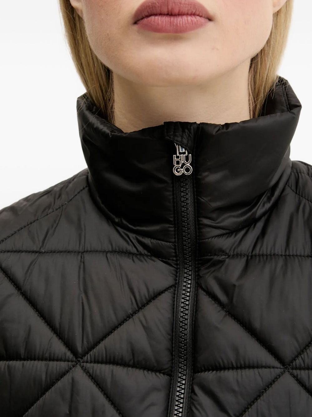 quilted high-neck vest - 4