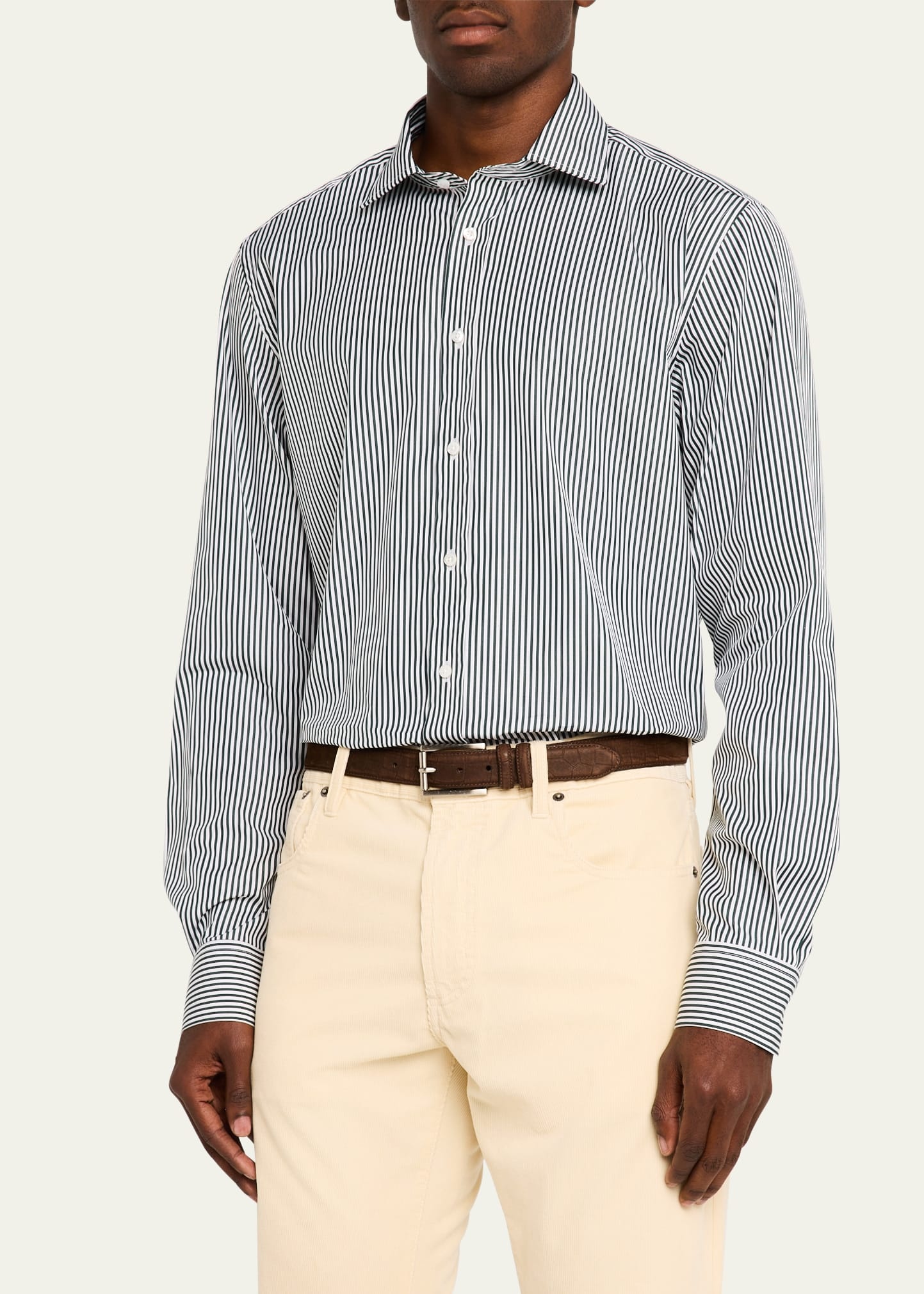 Men's Aston Striped Poplin Sport Shirt - 4