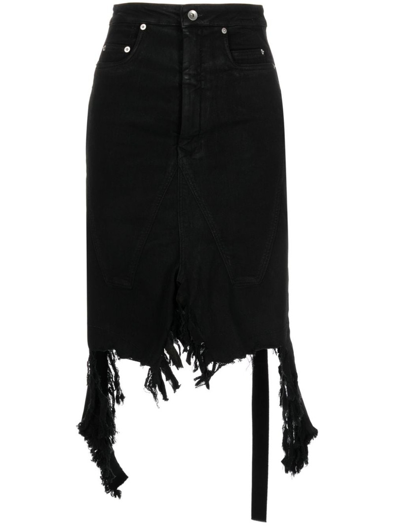distressed denim midi skirt 1