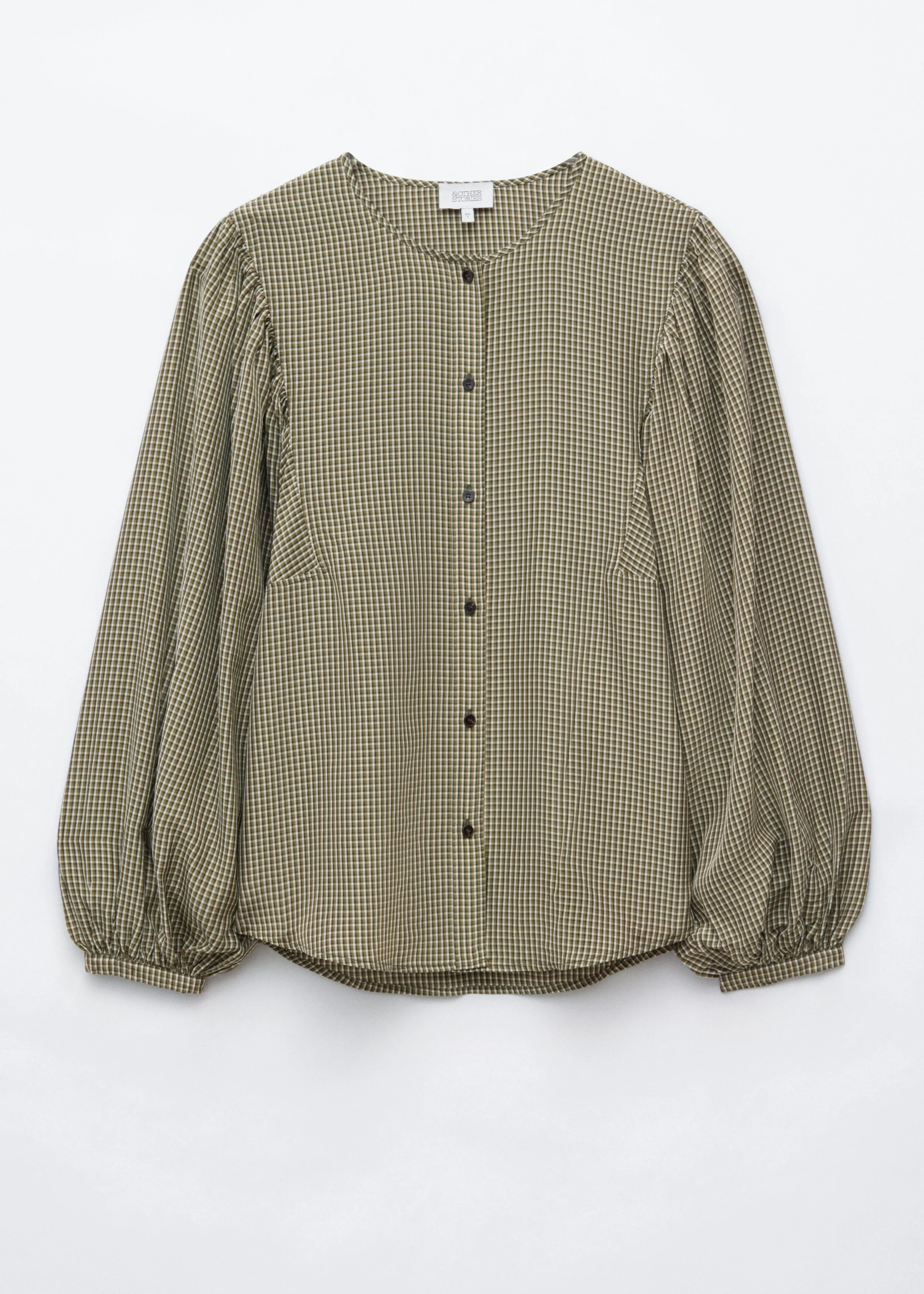 Gathered Cotton Blouse - 1