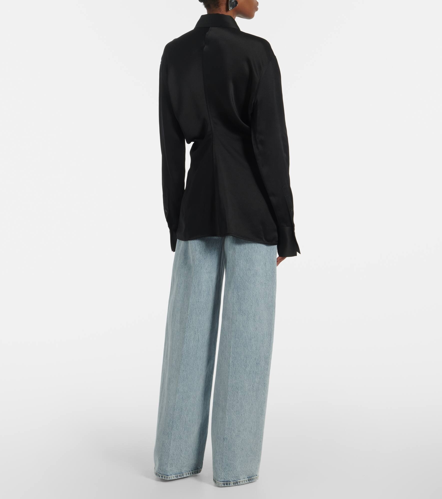 Slouch satin shirt - 3