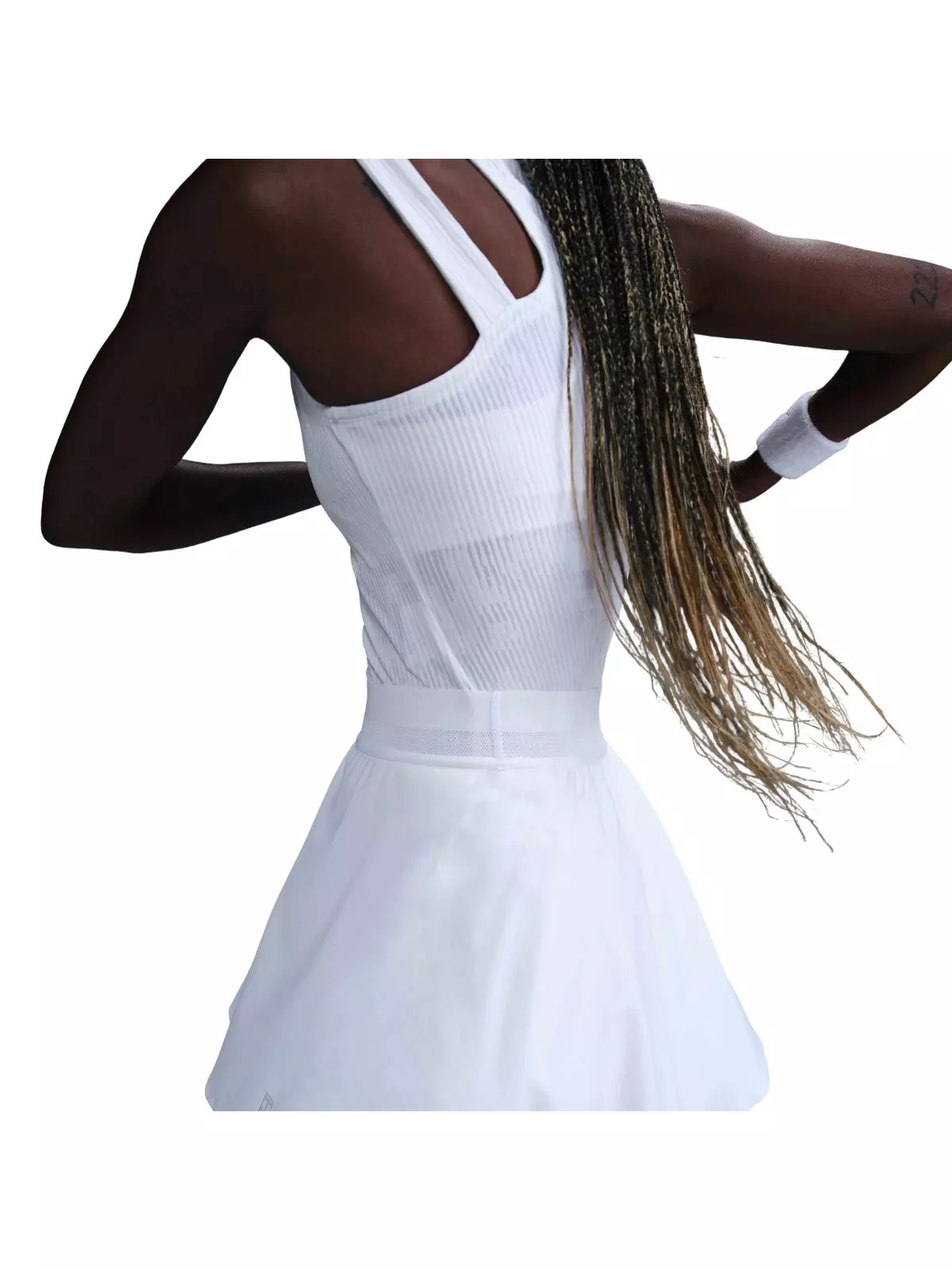 Women's Court Dri-Fit Advantage Ace Skirt-White - 5