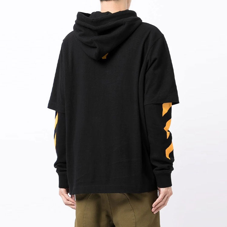 Men's Off-White FW21 Caravaggio Painting Pattern Loose Fit Black OMBB087F21FLE0061084 - 5