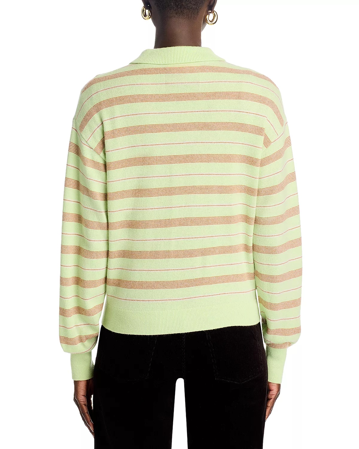 Cashmere Striped Polo Shirt - 3